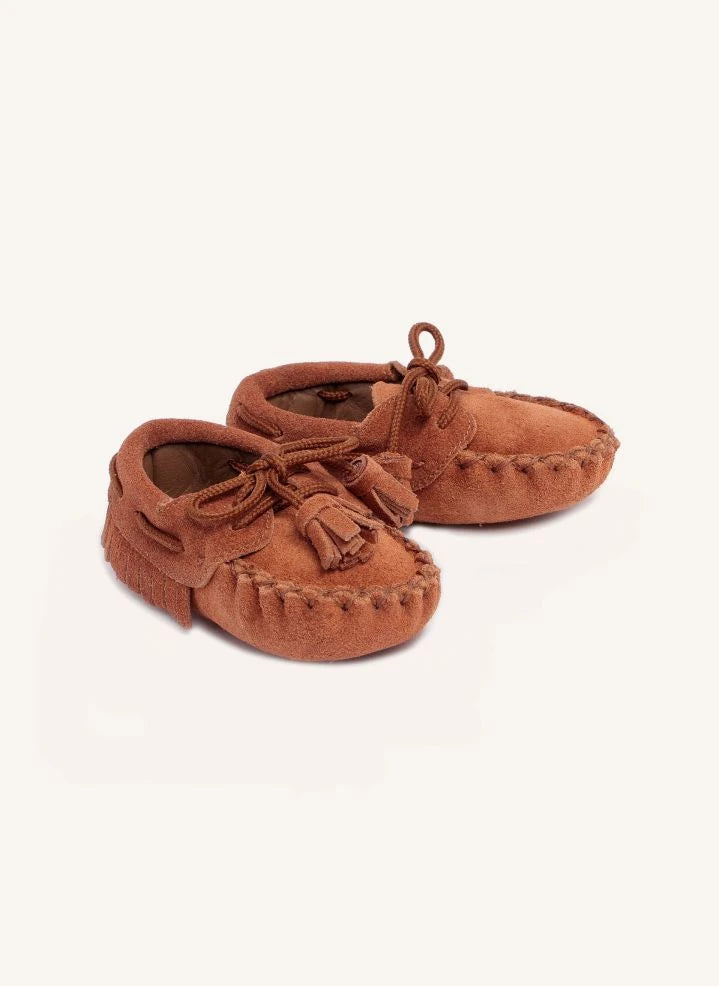 Pèpè - Suede Tassel Loafer Slippers | Brown