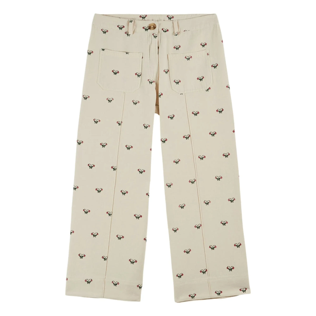 Emile et Ida - Strawberry Cotton Pants | Cream