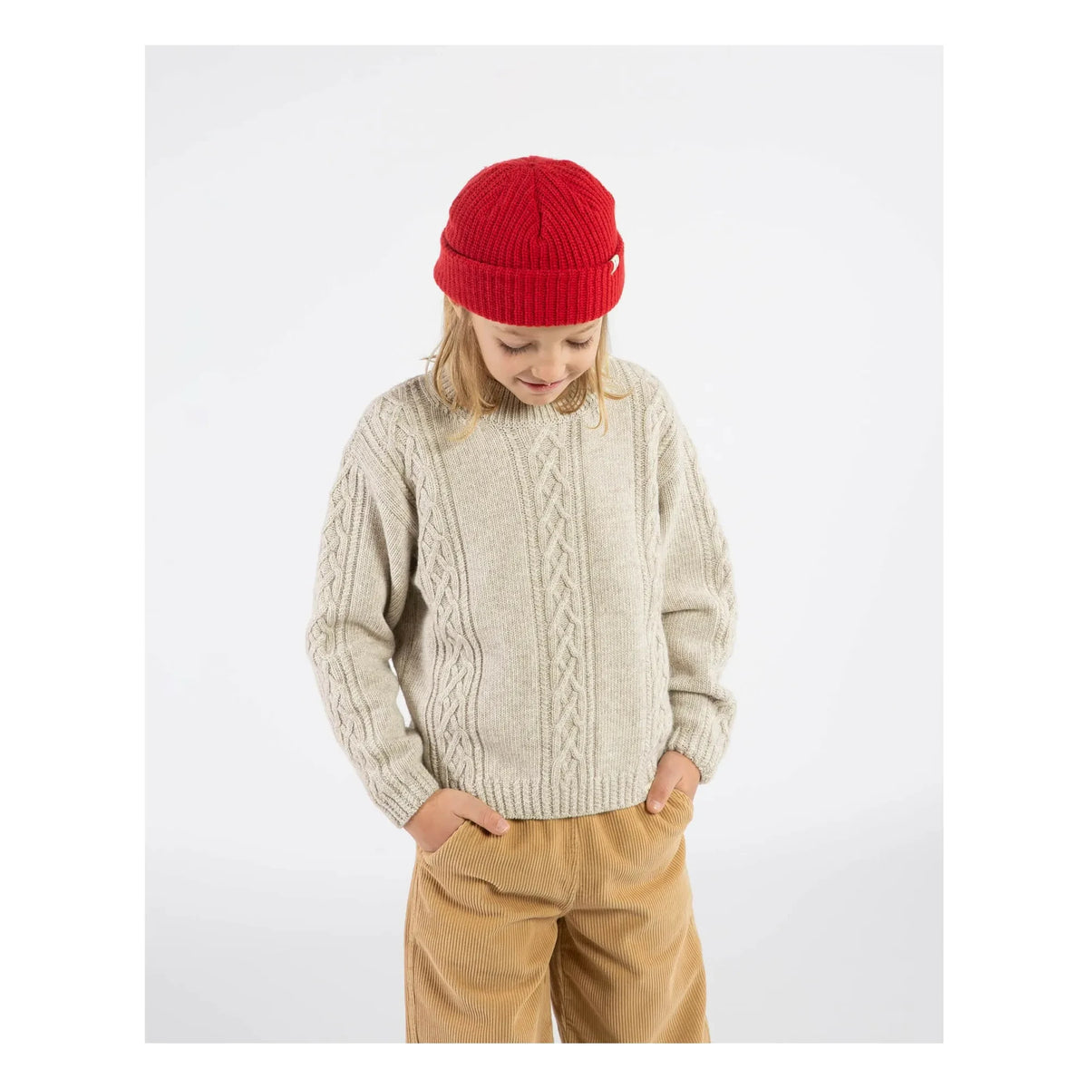 Matona - Wool Cable Sweater | Oatmeal