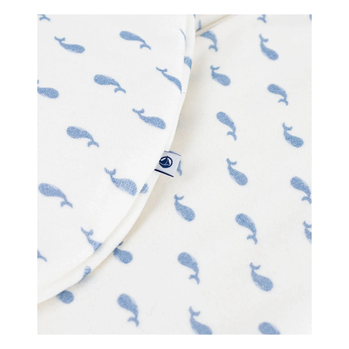 Petit Bateau - Baleines Organic Cotton Sleeping Bag | White