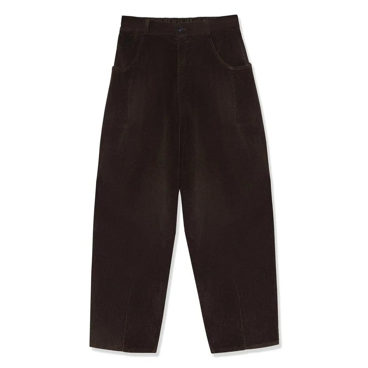 Cordera - Loose Fit Velvet Pants | Brown