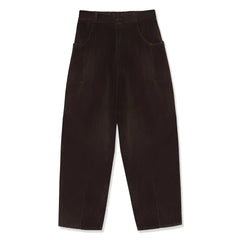 Cordera - Loose Fit Velvet Pants | Brown