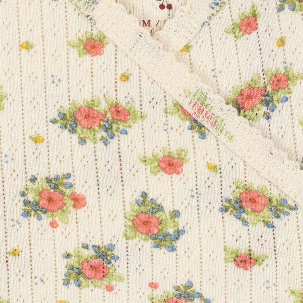 Konges Sløjd - Organic Cotton Minnie Floral Pointelle Romper | Off-White