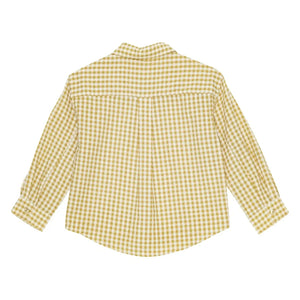 brunobruno nation - Nohrla Seersucker Shirt Made from Recycled Fibers | Yellow