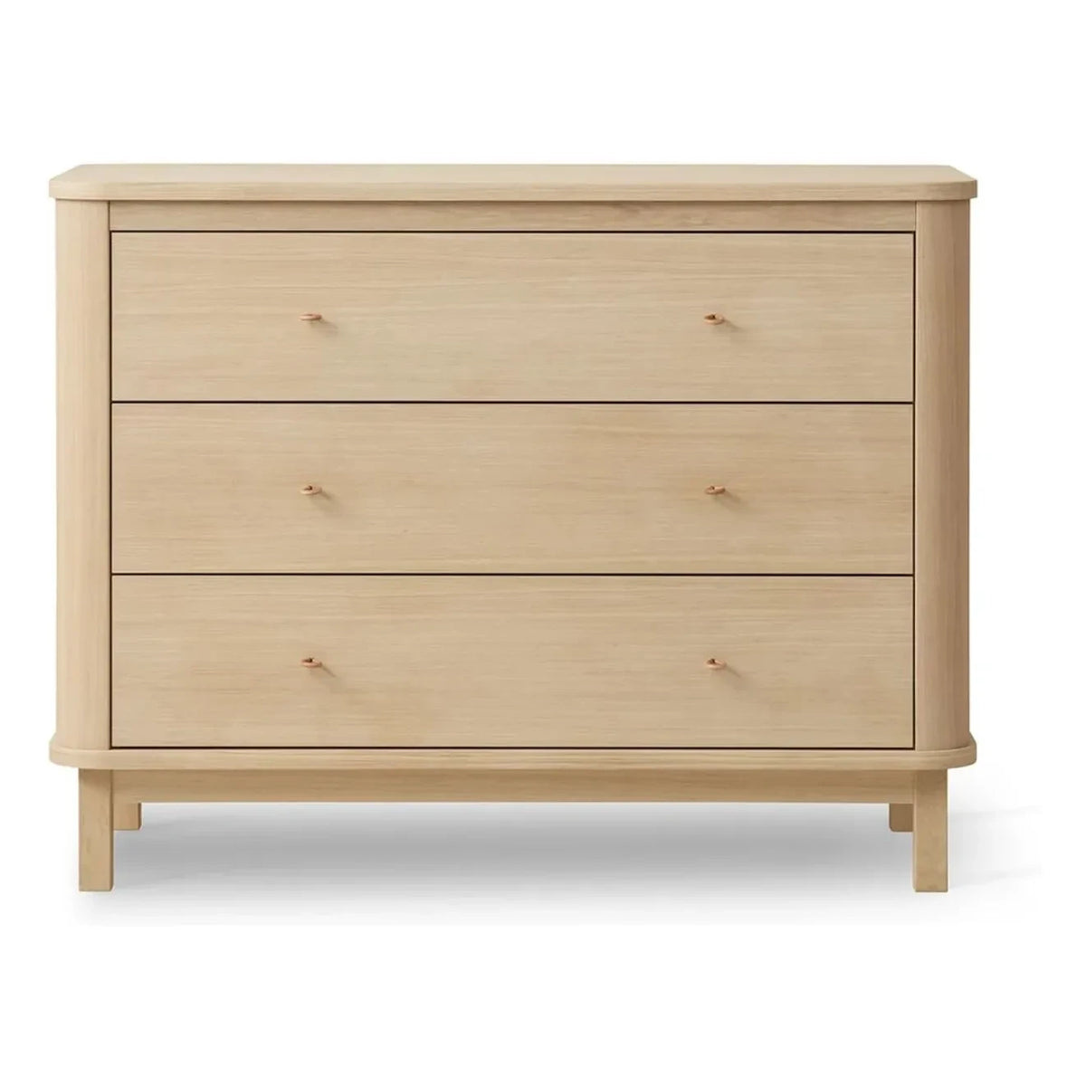 Oliver Furniture - Oak Veneer Wooden 3-Drawer Chest of Drawers