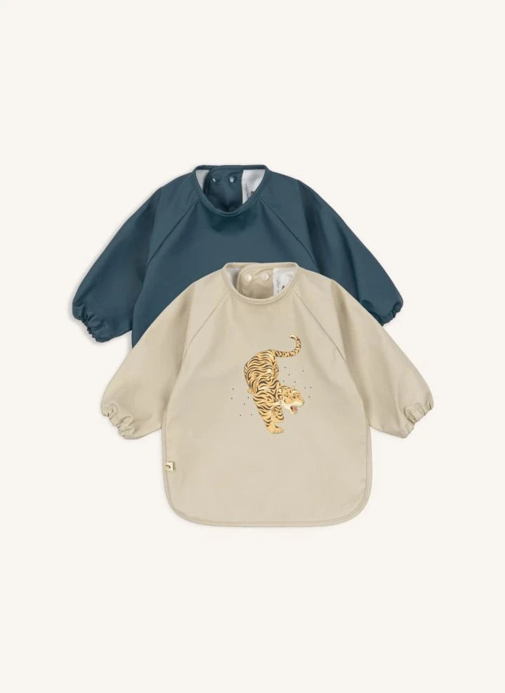 Konges Sløjd - Coated Baby Bibs - 2-piece Set | Green