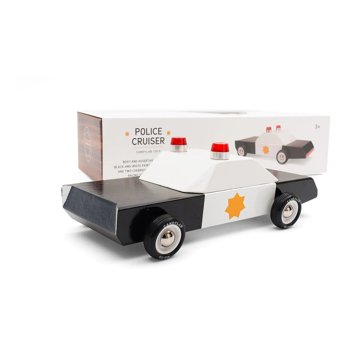 Candylab - Police Car - Wooden Toy | Black