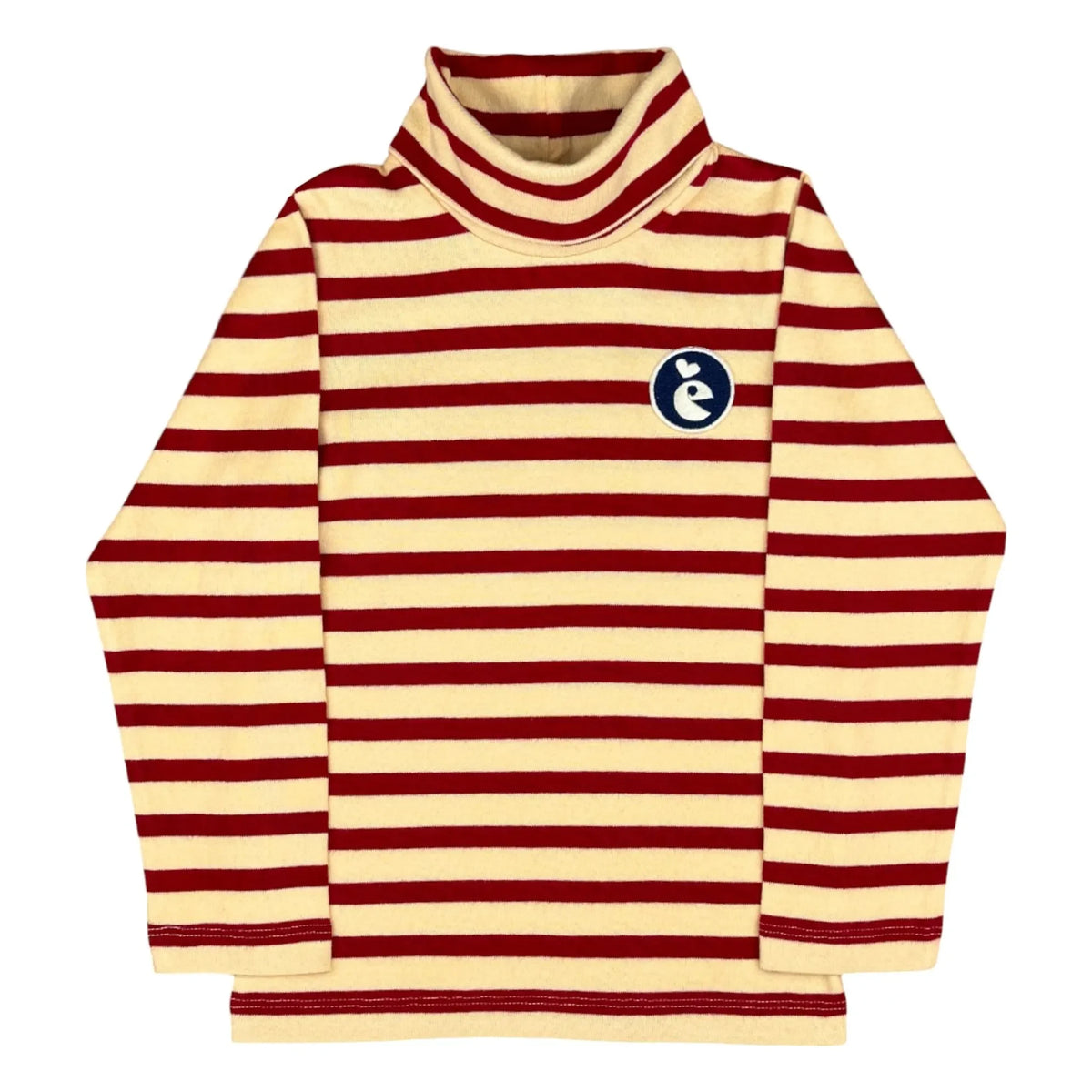 Club Trésor - Honey color striped turtleneck sweater | Yellow