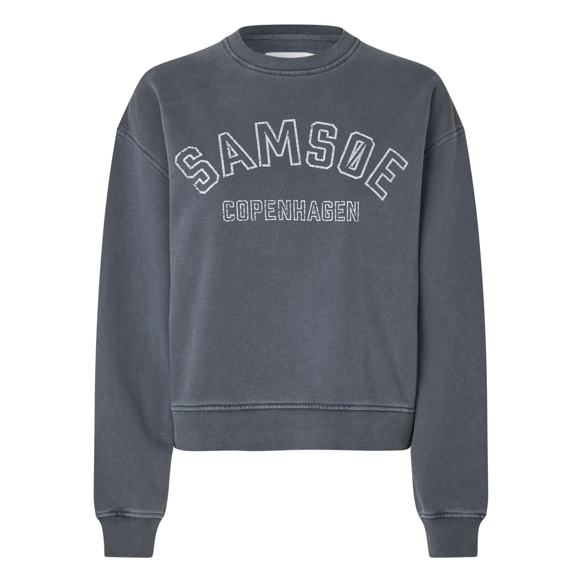 Samsoe Samsoe - Savan organik pamuk sweatshirt | Gri mavi