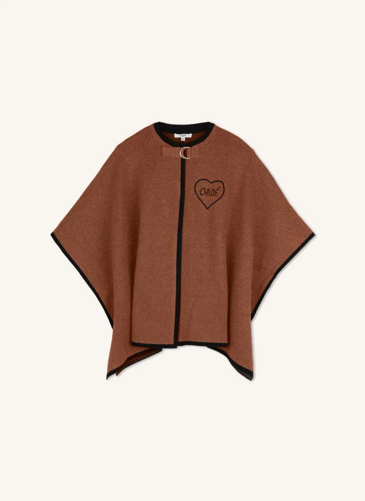 Chloé - Organic Cotton Knit Cape | Caramel