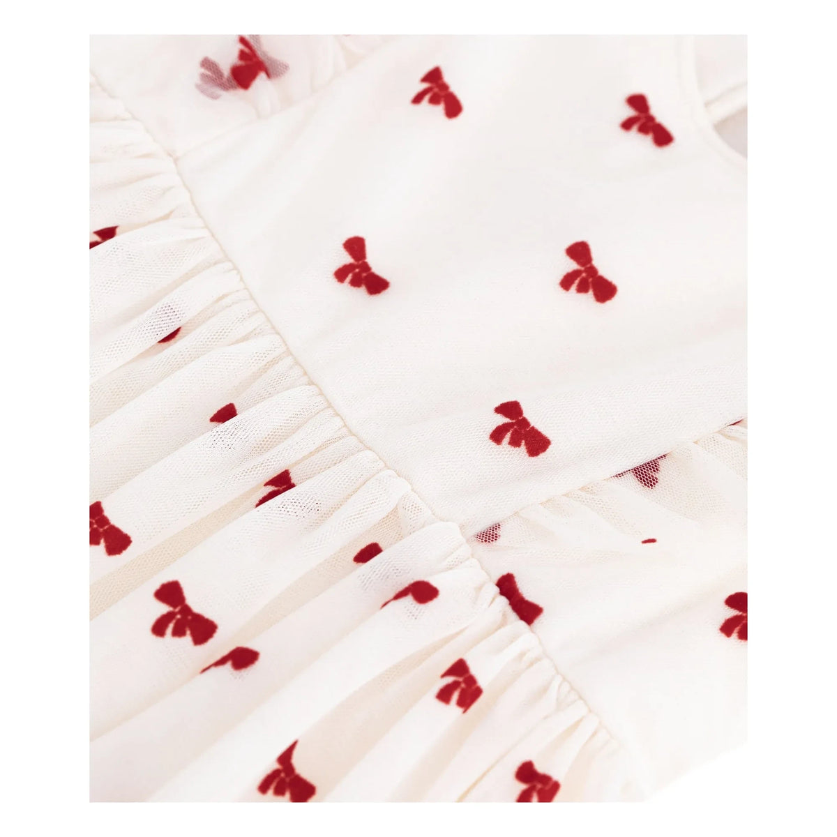 Petit Bateau - Tulle Knot Dress | Ecru