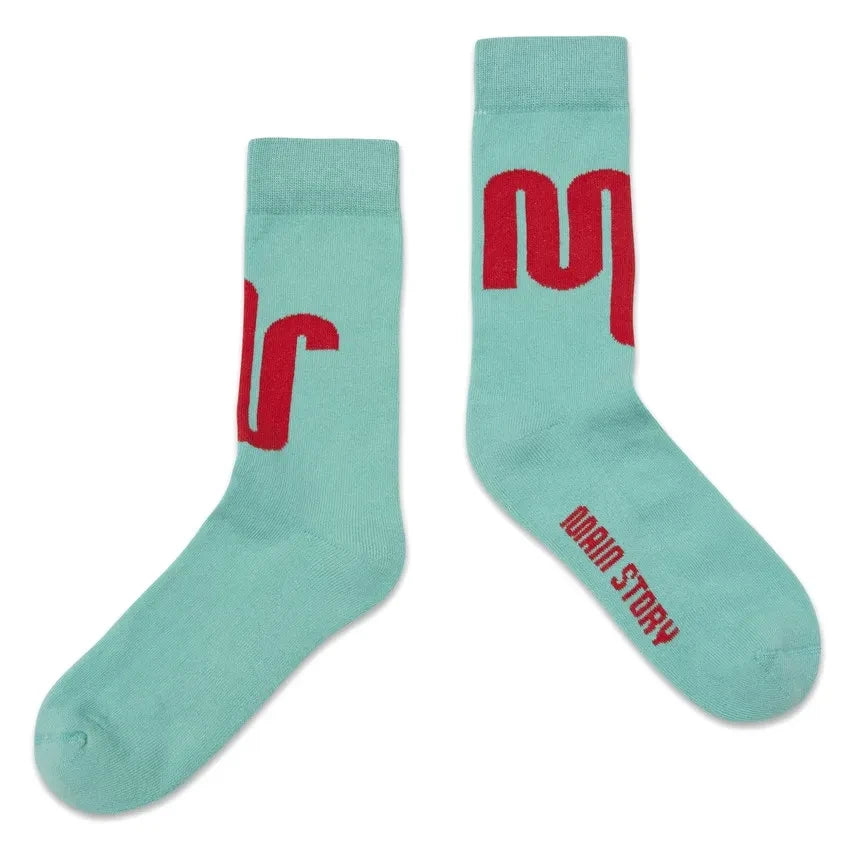 Main Story - Organic Cotton Logo Socks | Light Blue