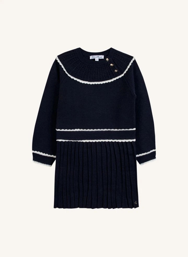 Tartine et Chocolat - Maille Feston Dress | Navy
