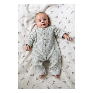 Risu Risu - Cosi Organic Cotton Gauze Floral Pajamas | Blue