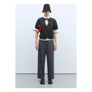 Cordera - Recycled Cotton Cropped Cardigan | Coal Grey