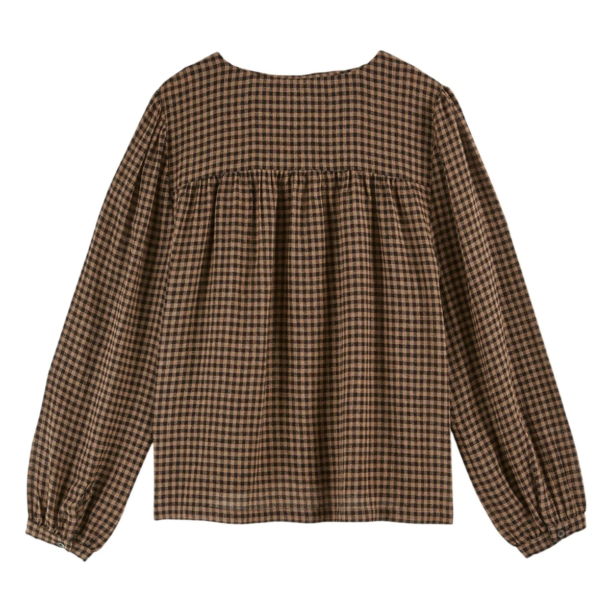 Emile et Ida - Constance Vichy Blouse | Brown