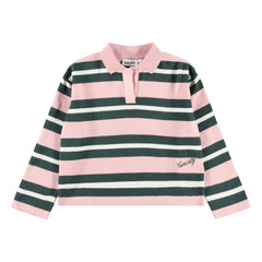 Molo - Striped Polo Mille Organic Cotton | Powder Pink