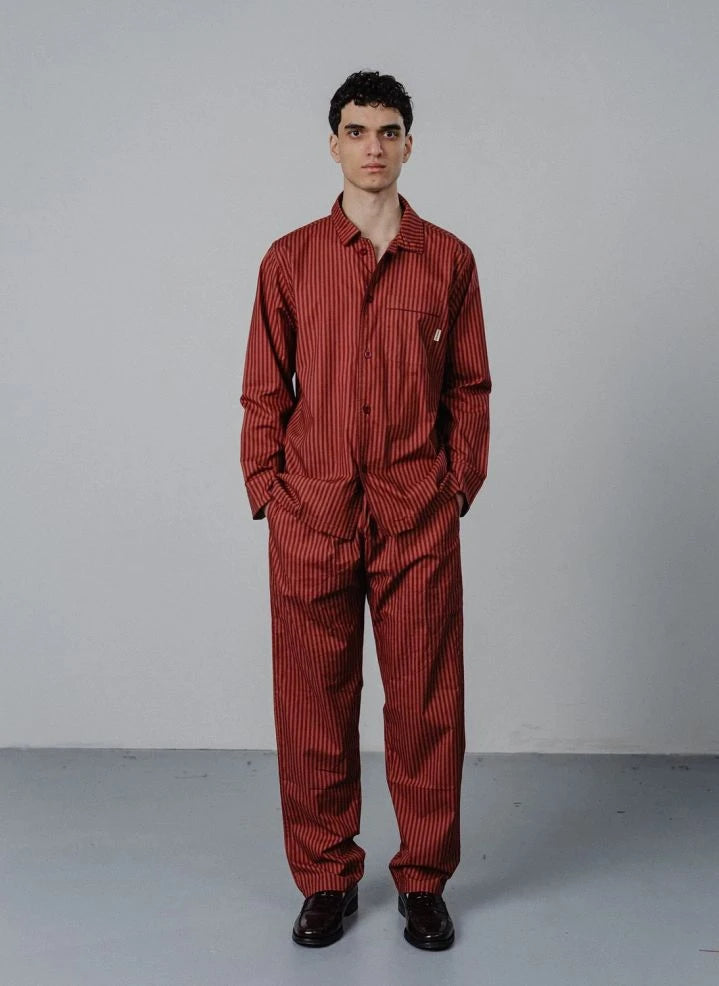 Pockies - Striped Pajama Shirt | Red
