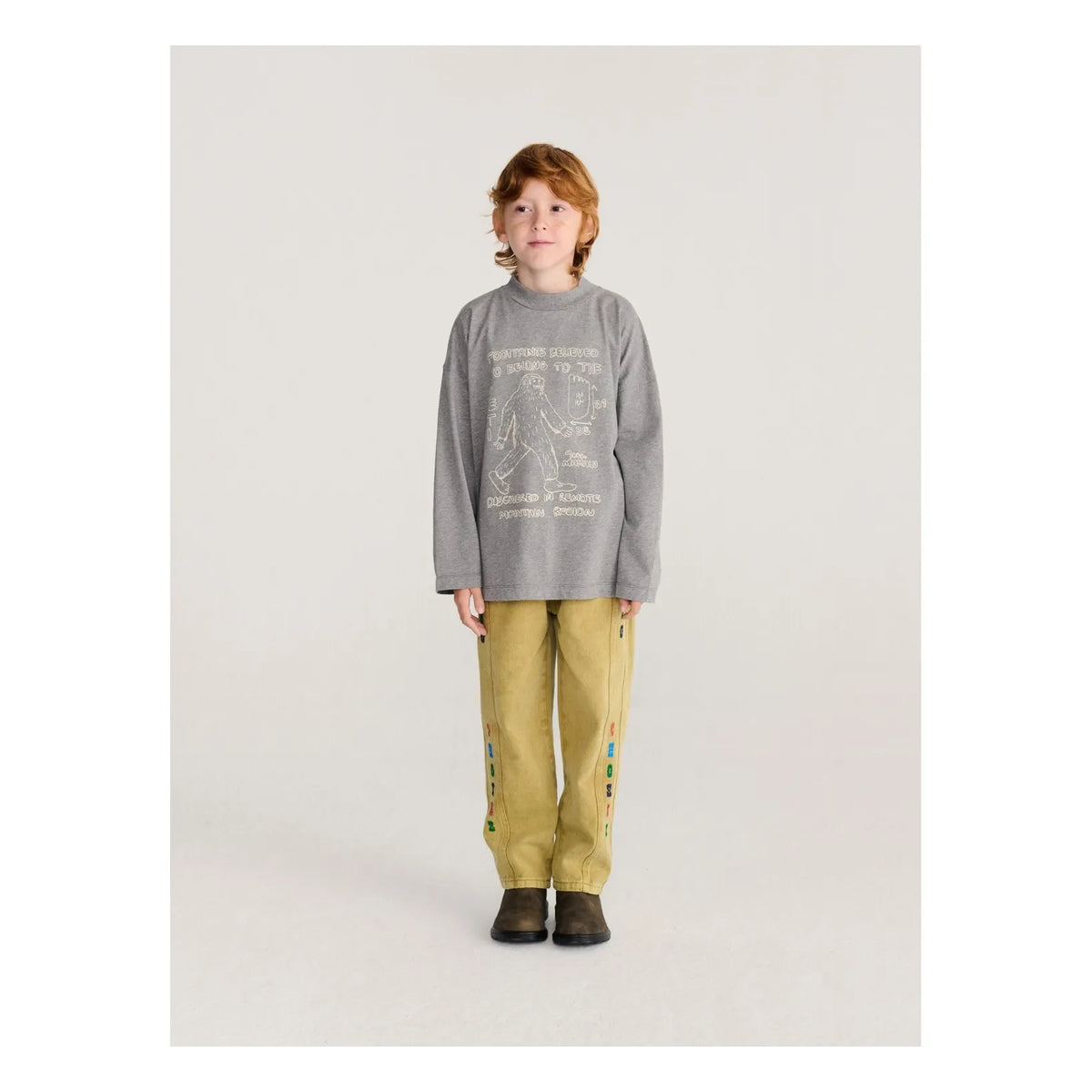 Bobo Choses - Yeti T-Shirt | Heather Grey