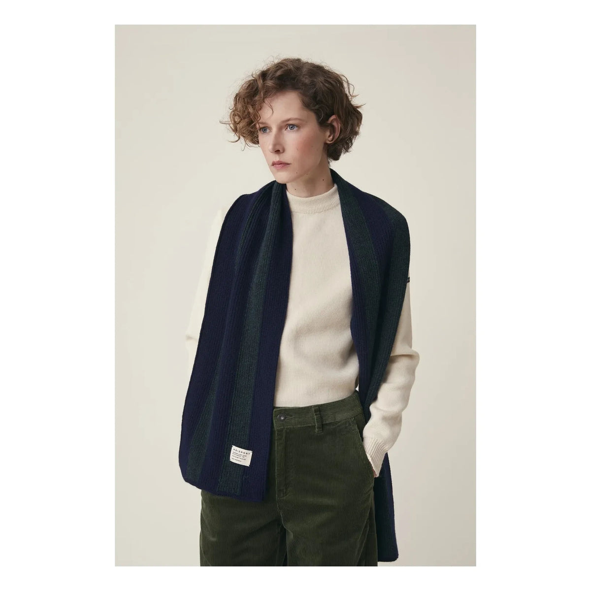 Moismont - Juliette Scarf No. 225, Merino Wool | Navy