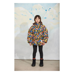 Mini Rodini - Floral Print Recycled-Fiber Puffer Jacket | Black