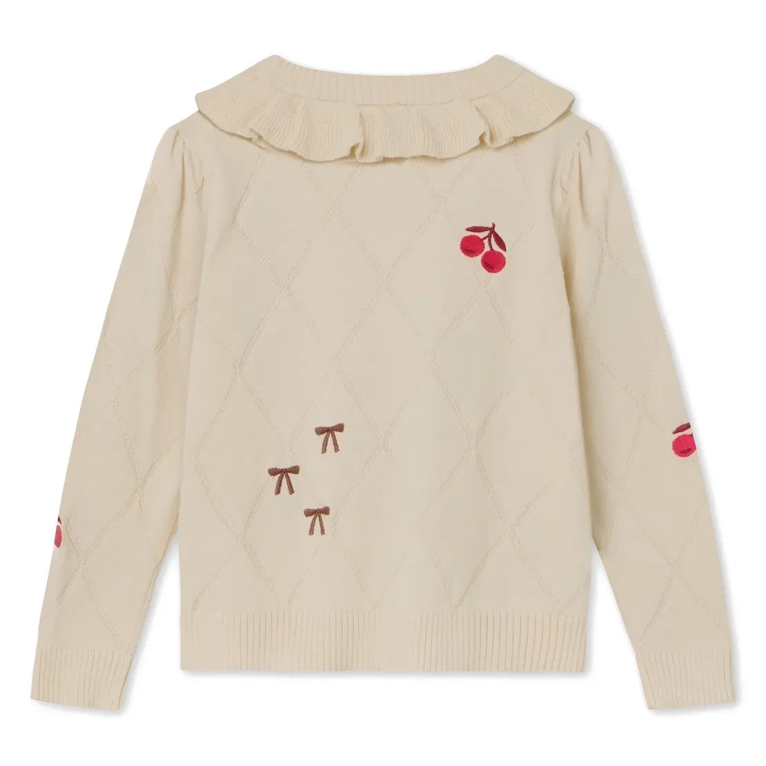 Fliink - Nova Organic Cotton Embroidered Sweater | Ecru
