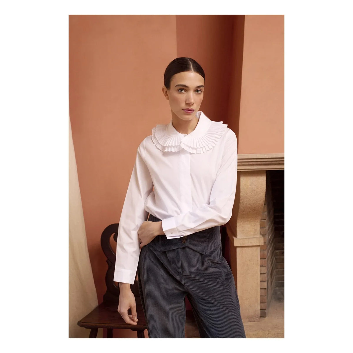 Maria de la Orden - Belleville Cotton Blouse | White