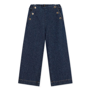 Petit Bateau - Organic Cotton Wide Leg Jeans | Dark Blue