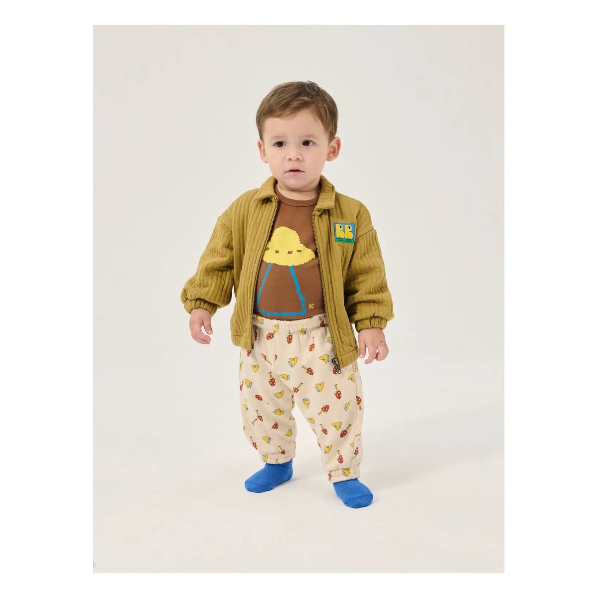 Bobo Choses - Organic Cotton Baby Mushroom Jogger | Ecru