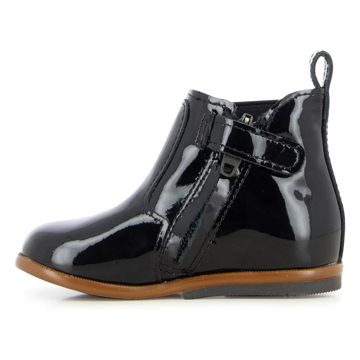 Tartine et Chocolat - Zippered Patent Leather Boots | Black