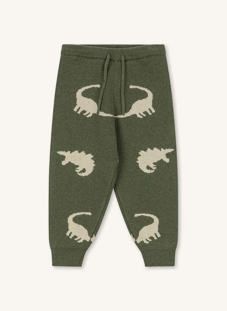 Konges Sløjd - Lapis Dinosaur Wool Pants | Green