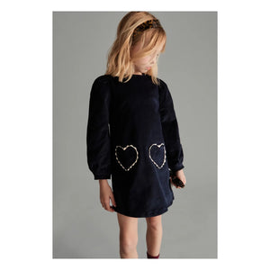 Mipounet - Clotilde Velvet Dress | Midnight Blue