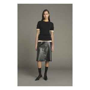 Soeur - Gwen skirt Lambskin | Black