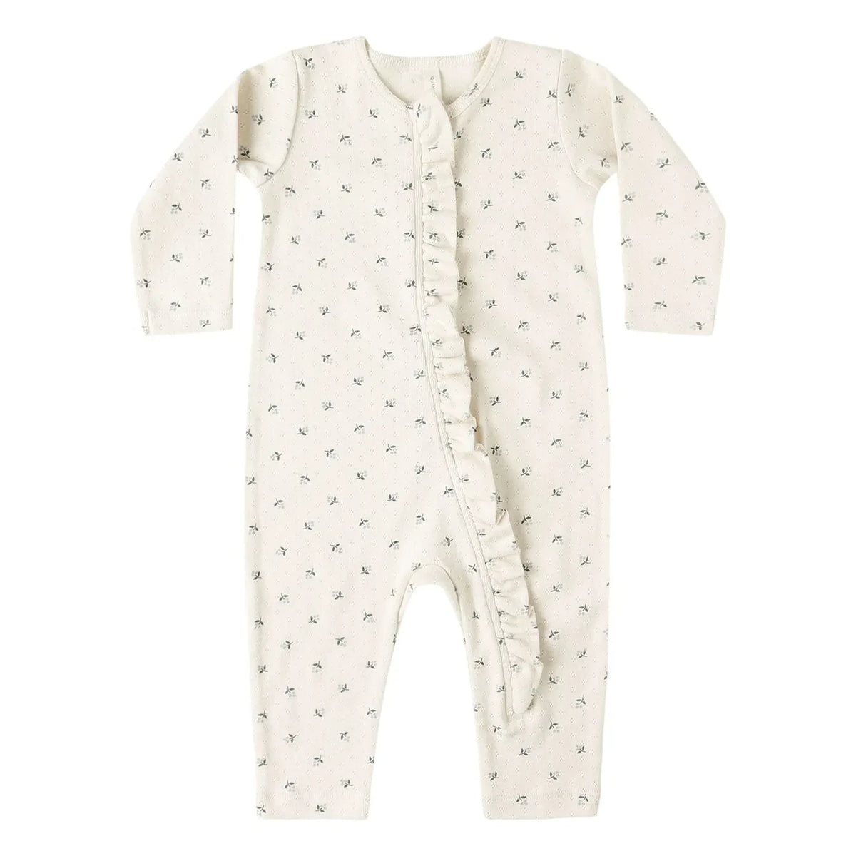 Quincy Mae - Pointelle organic cotton romper | Ecru