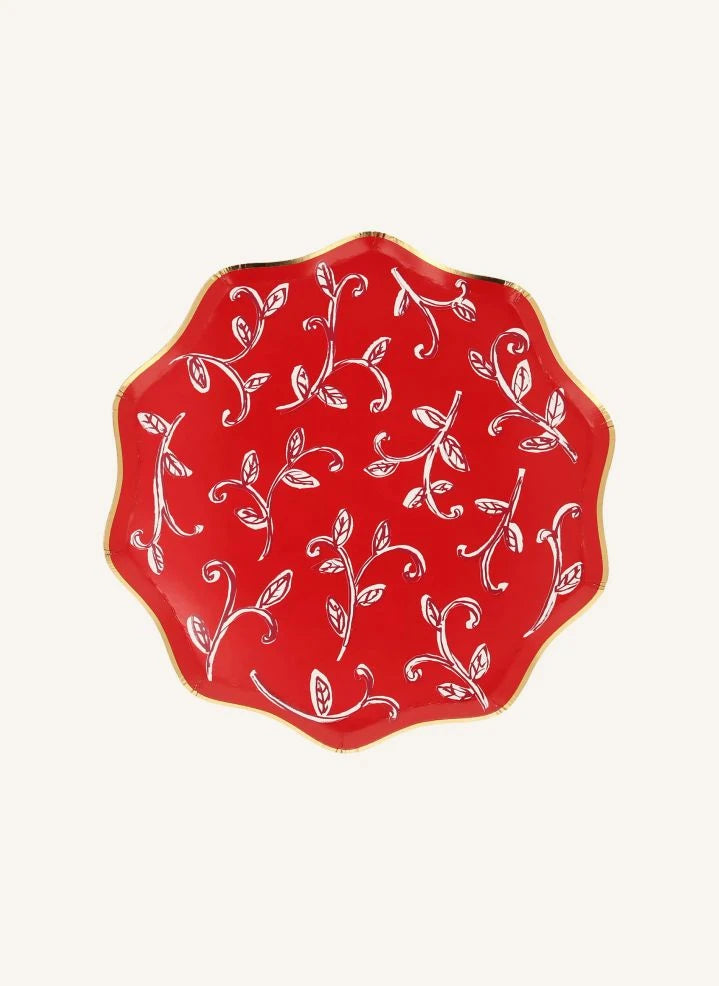 Meri Meri - Block Printed Christmas Plates - Set of 8