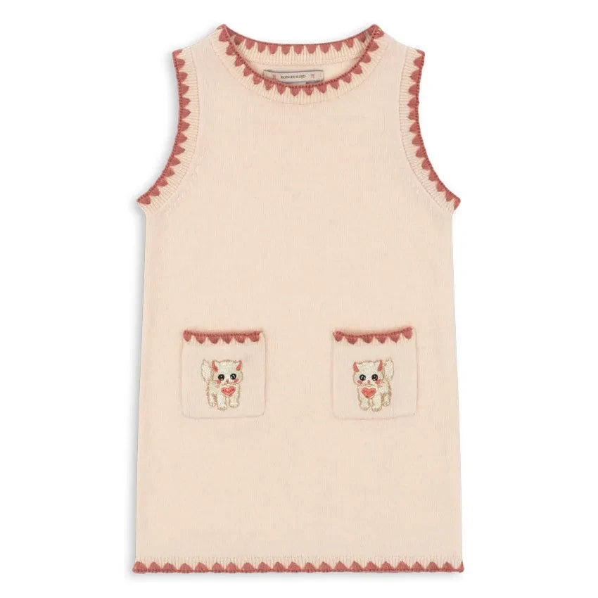 Konges Sløjd - Collette Cats Wool Dress | Light Pink
