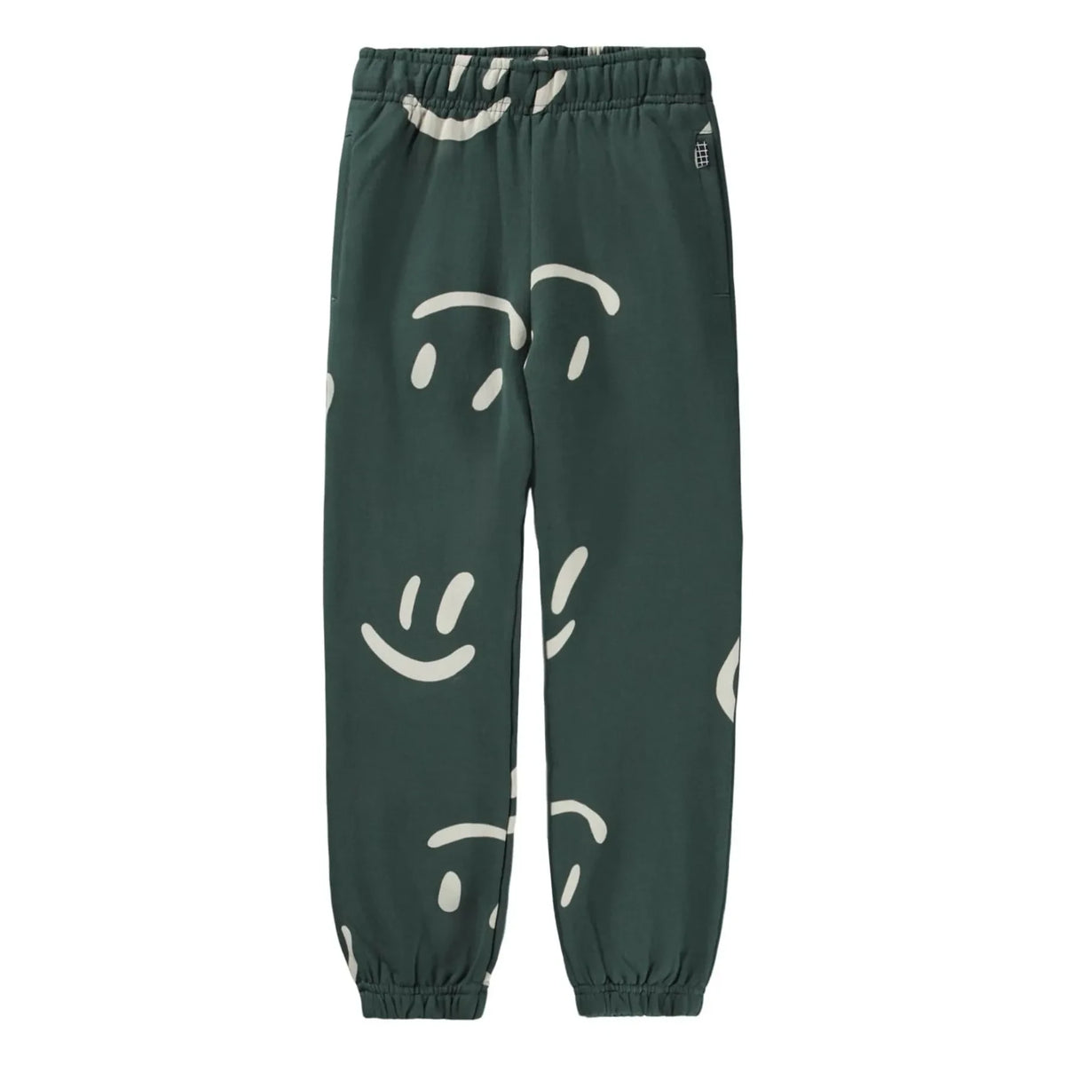 Molo - Adan Smileys organic cotton jogger | Chrome green