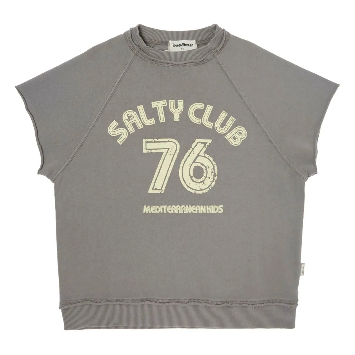 Tocoto Vintage - Short Sleeve Sweatshirt | Dark Gray