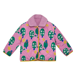 Petit Stella - Reversible Owl Sherpa Jacket | Pink