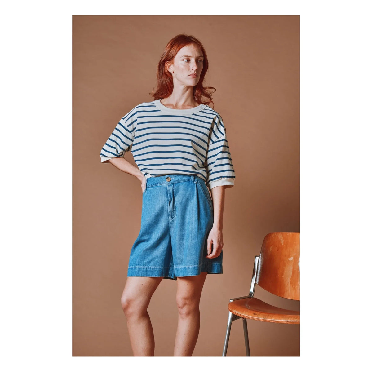 Emile et Ida - Sailor Striped Organic Cotton Sweatshirt | Navy Blue