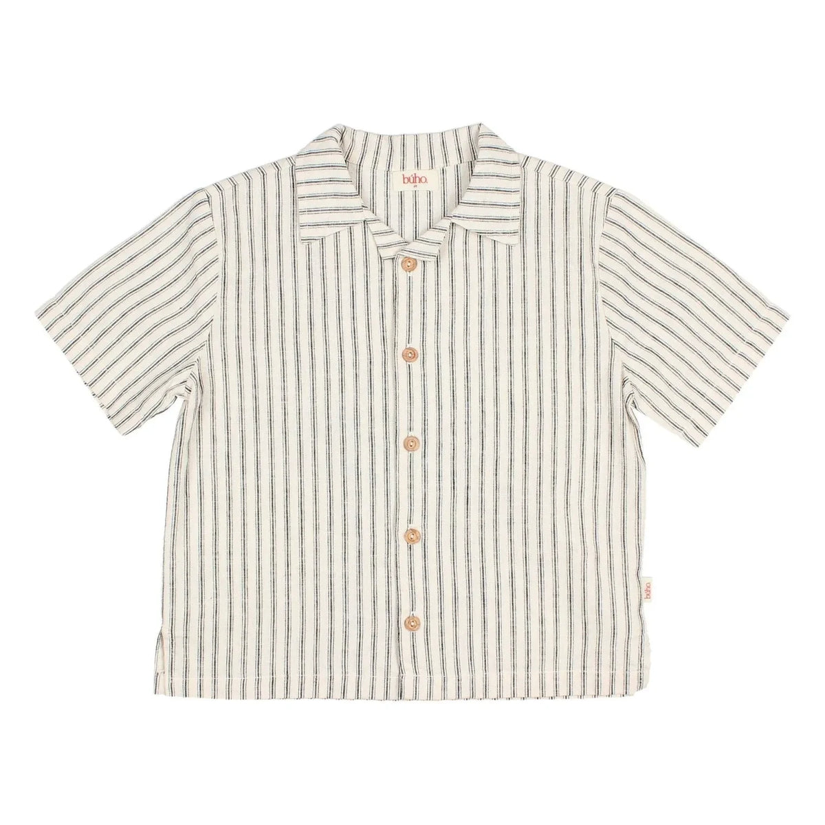 Búho - Striped Linen Shirt | Ecru