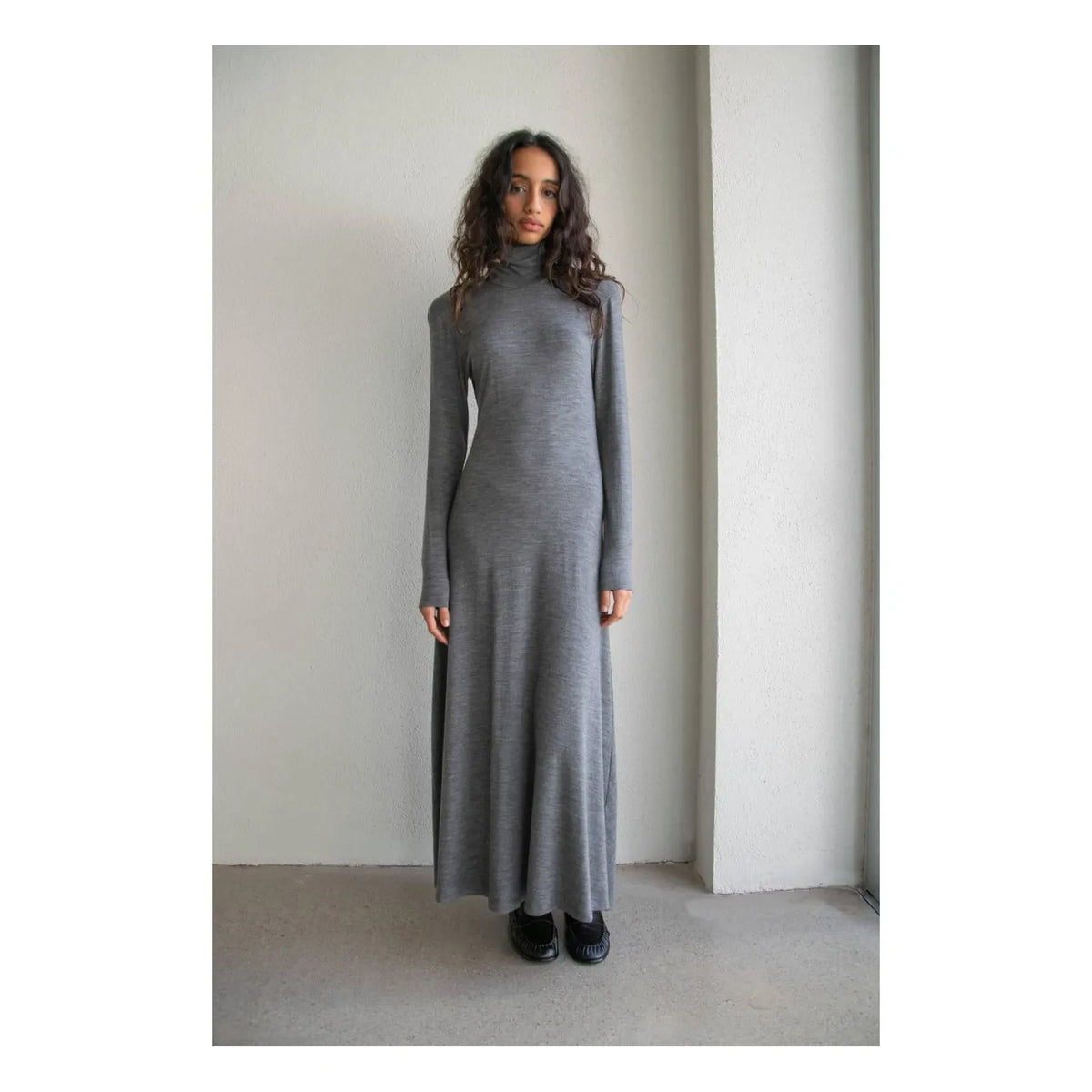 THEAVANT - Wool Turtleneck Dress | Gray