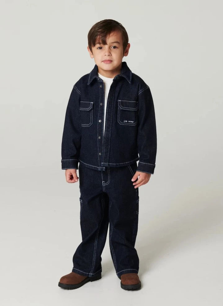 Copenhagen Colors - Organic Cotton Cargo Pants | Dark Blue