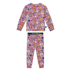 Petit Stella - Floral Pattern Pima Cotton and Modal Pajama | Plum