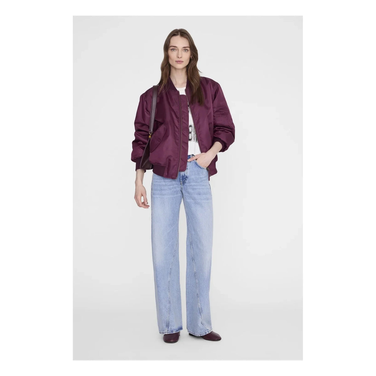Anine Bing - Bomber Leon | Burgundy