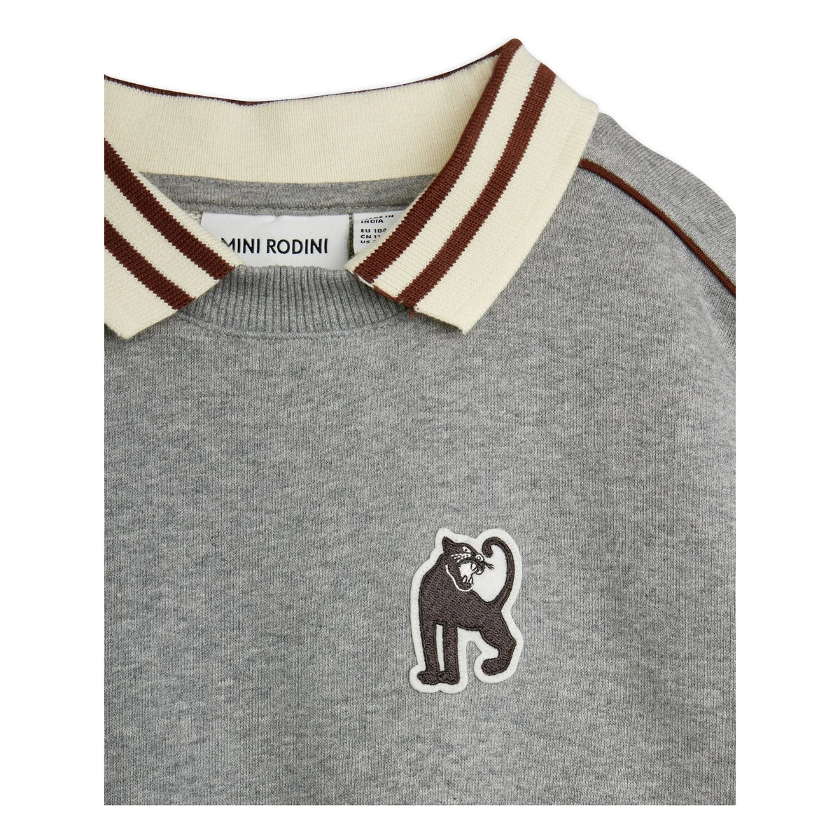 Mini Rodini - Panther organic cotton sweatshirt | Grey melange