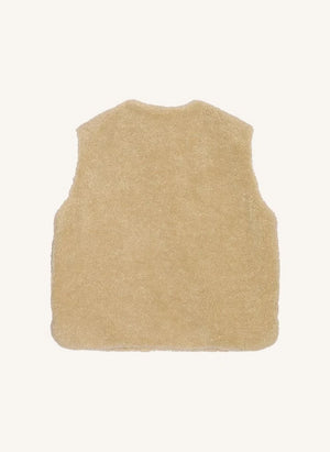 Smallable Kid - Jude Sleeveless Sherpa Jacket | Beige