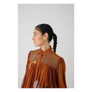 CORD - Judy Foliage blouse | Terracotta
