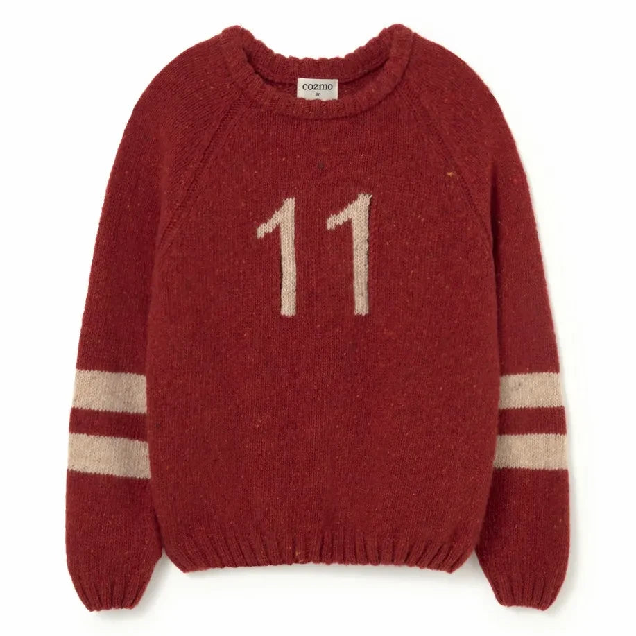 Cozmo - Arles organic cotton sweater | Dark red