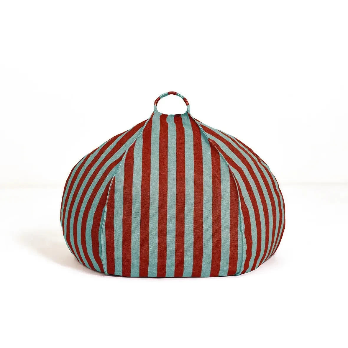 Nobodinoz - Vibes Striped Round Pouf | Red